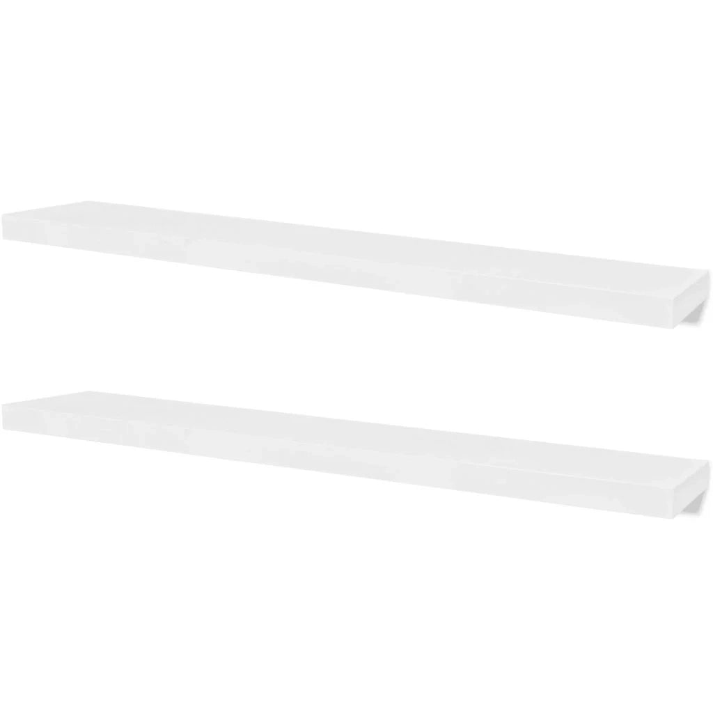 Mensola/armadietto da parete in MDF bianco per DVD/libri 2702112/2