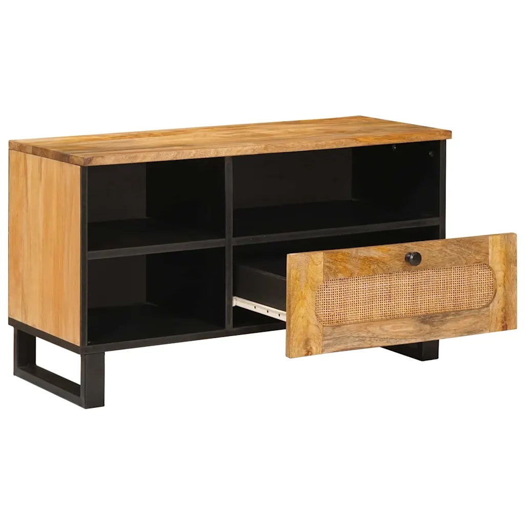 Mobile TV Marrone 80 x 33 x 46 cm Legno di mango massello