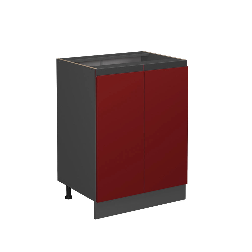 Vicco Mobile alto Rosso 60 cm Forma a J, senza piano di lavoro
