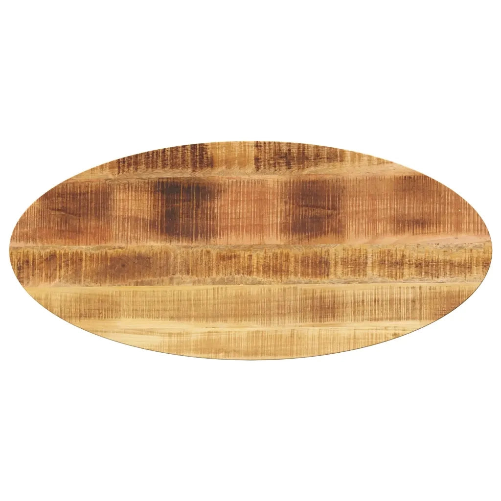 Piano Tavolo 110x40x2,5 cm Ovale in Legno Massello di Mango