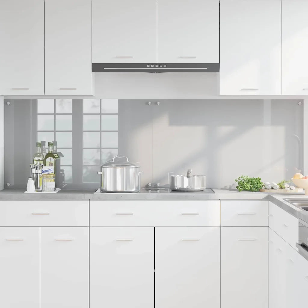 Rivestimento da Cucina 2 pz-Set di 2 Paraschizzi per Cucina Grigio chiaro 100 x 60 cm