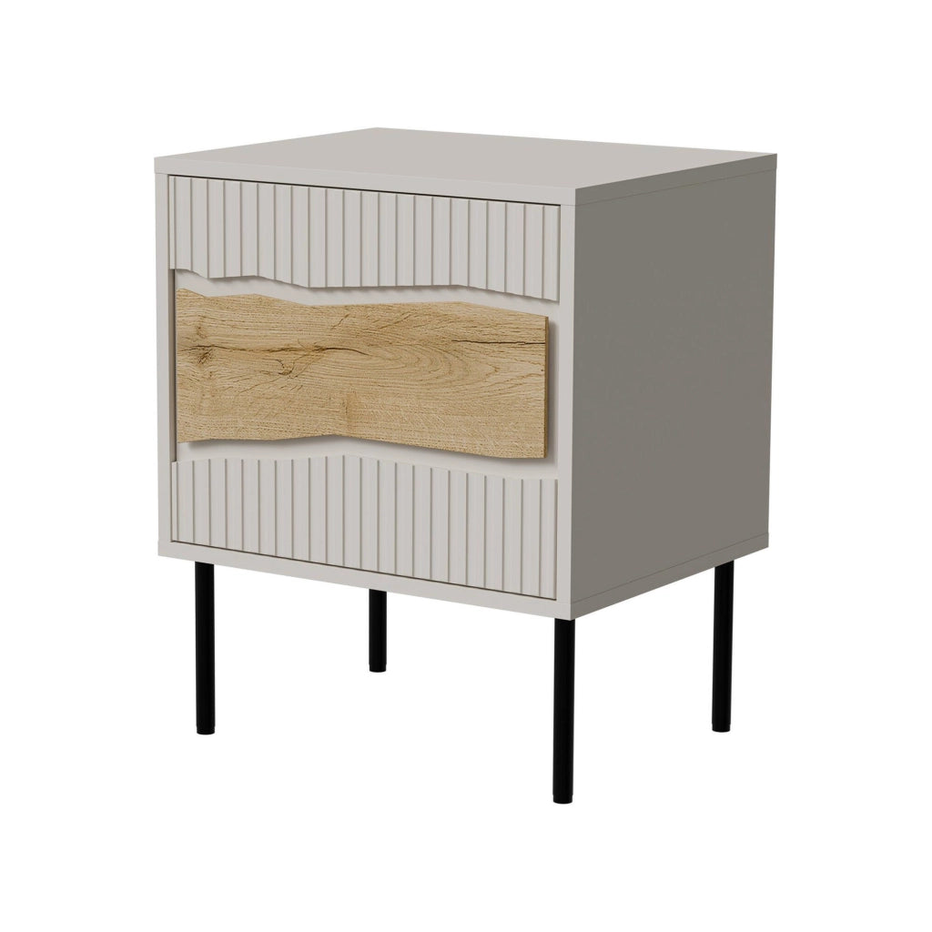 Ussana, Comodino un Ripiano, 50x40x61.5h cm Beige