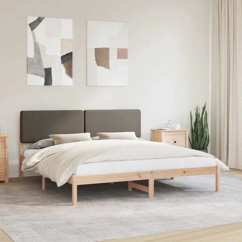 Letto con Testiera Rivestita Talpa 200 x 200 cm Pino massello 3405565