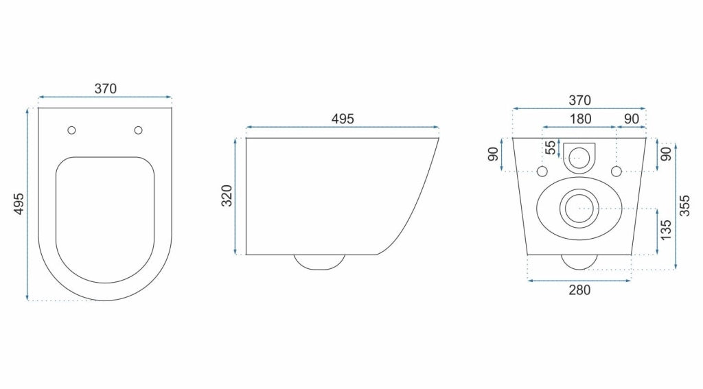 Vaso Wc Sospeso Rea Calo Flat Mini