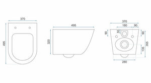 Vaso Wc Sospeso Rea Calo Flat Mini
