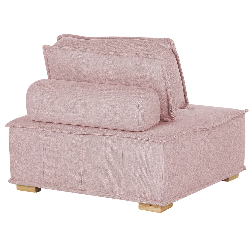 Set Divano Rosa Tessuto Poliestere 300 x 200 cm Imbottito 4 Posti Modulare Scandinavo Moderno