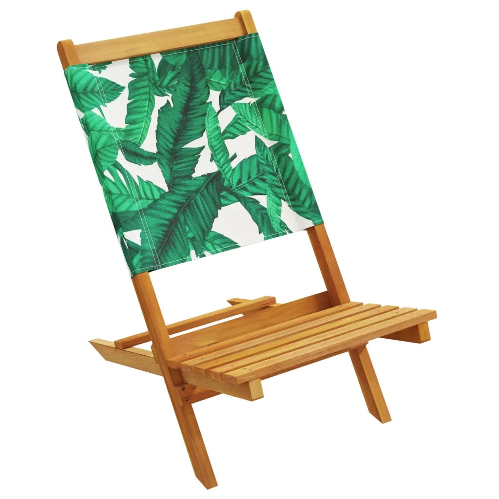 Sedie da Giardino Pieghevoli 8pz Verde Tessuto e Legno Massello 3214651