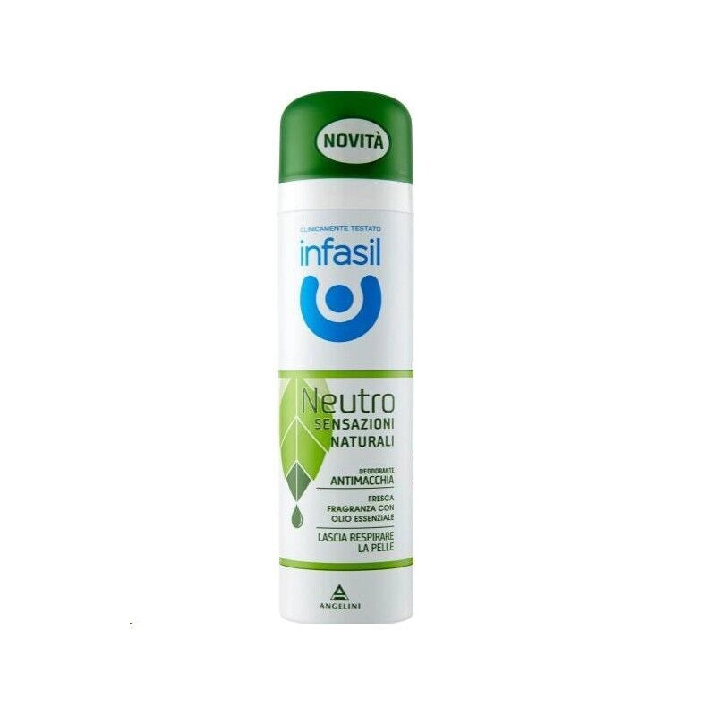 INFASIL DEODORANTE SPRAY NEUTRO SENSAZIONI NATURALI CON OLIO ESSENZIALE 150 ML