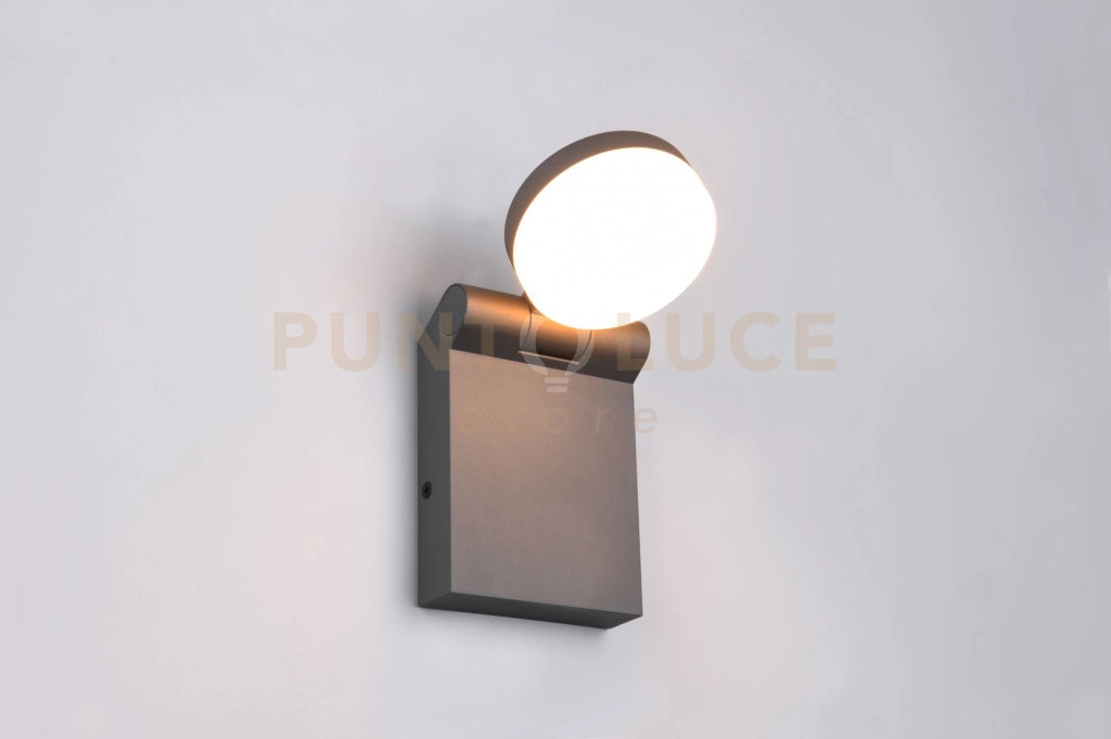 ADOUR APPLIQUE DA ESTERNO LED 7,5W 750lm, 2300+3000+4000K ORIENTABILE NERA CON REGOLAZIONE TEMPERATURA DI COLORE DEL LED IP44 H.19CM