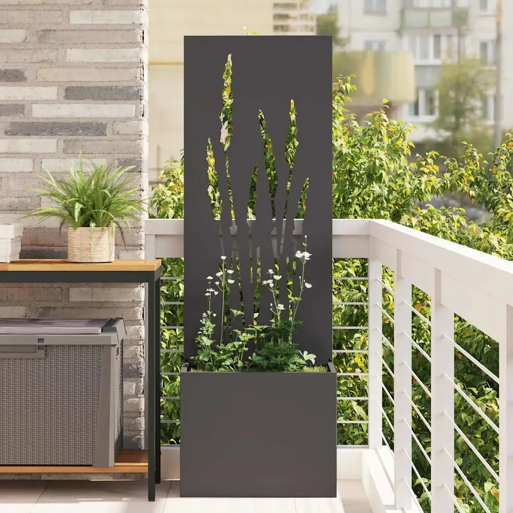 Schermo per privacy in giardino Traforo Nero 50 x 150 cm 876462