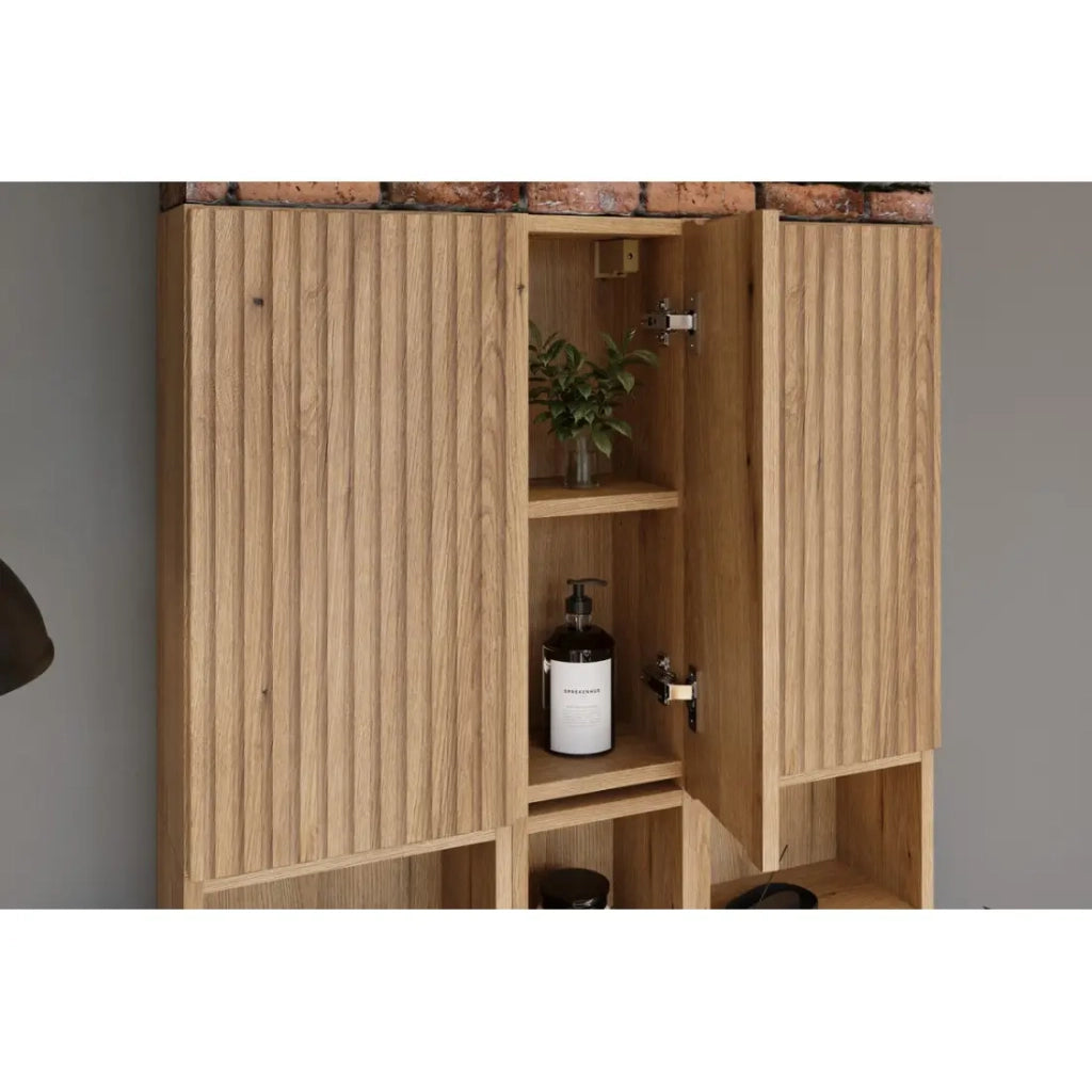 Mezza colonna bagno VANO 57 cm quercia sospesa 1 porta