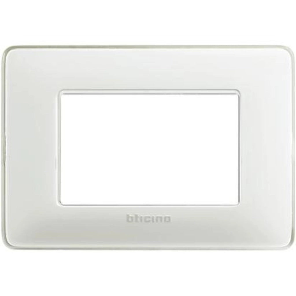 Bticino Matix Placca 3 Moduli Tecnopolimero Ghiaccio - Bticino