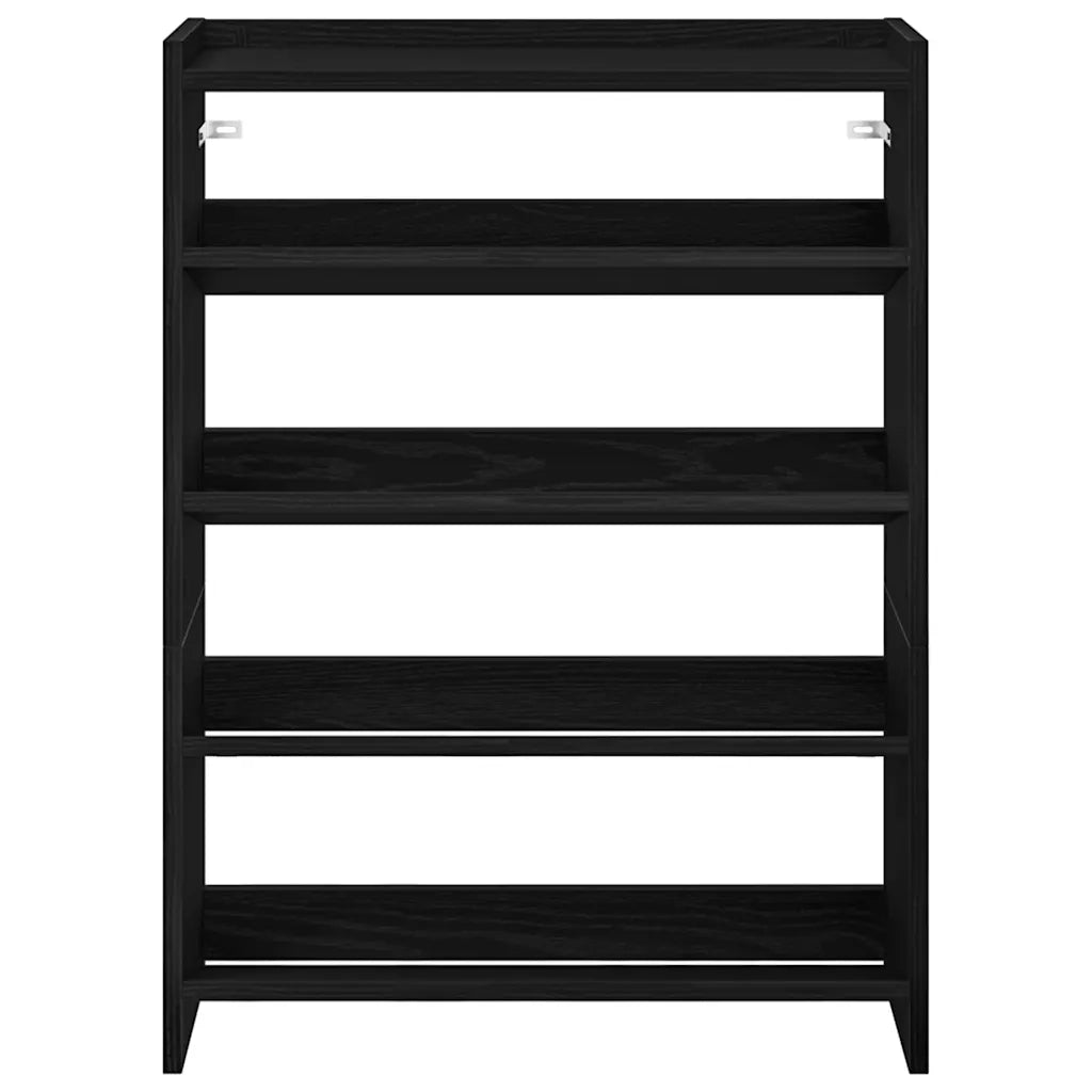 Scarpiera Nera 60x25x81 cm in Legno Multistrato 859879
