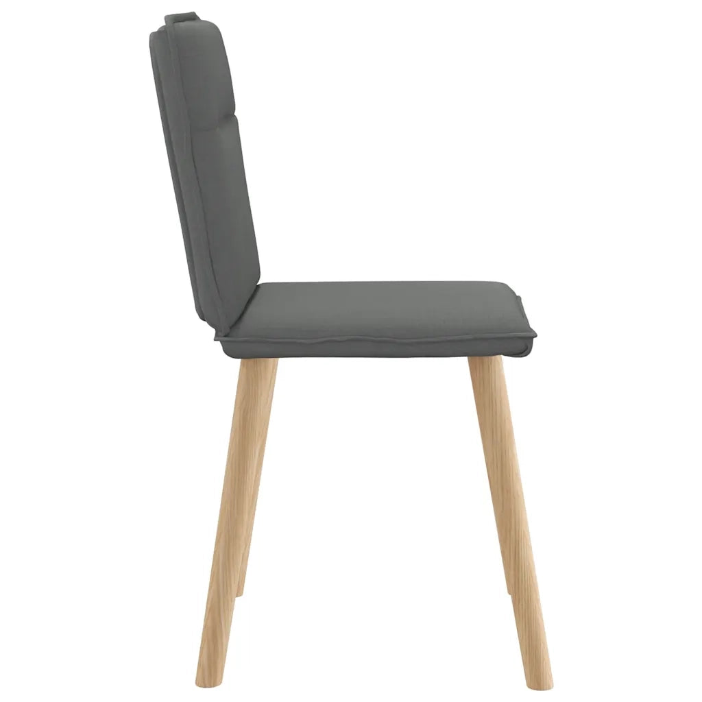 Sedie da Pranzo 4 pz Grigio Scuro in Tessuto 3315321