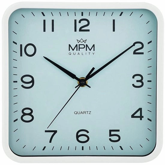 Orologio da Parete in Plastica, Quadrato, Numeri Arabi, Blu Pastello, Orologio Quartz, 220 x 40 mm, Stile Classico Moderno, Orologio da Parete Analogo, Decorazione da Parete, Decorazione per Salotto, Cucina, Ufficio