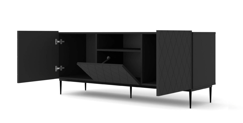COLLEZIONE MOBILI DIUNA RTV2D1K 145 NERO OPACO MONTATURA NERA