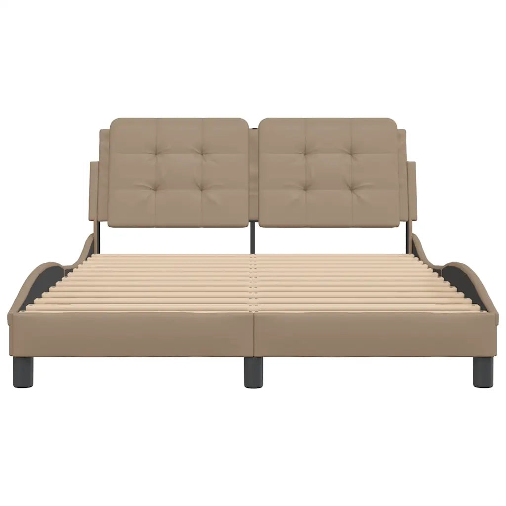 Giroletto senza Materasso Zadar Cappuccino 140x190 cm in Similpelle 3208181