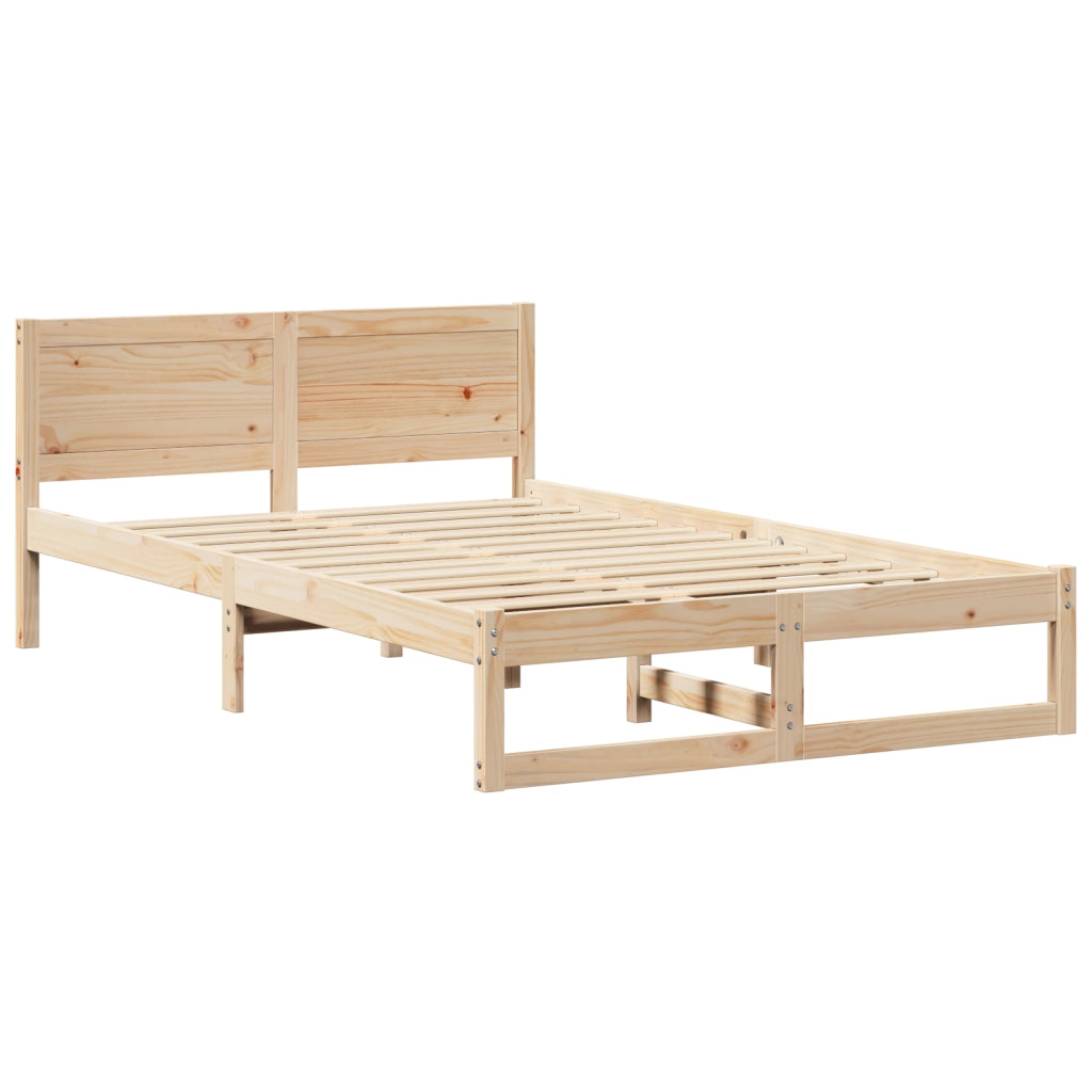 Letto Naturale Legno massello di pino 140 x 190 cm Letto