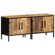 Comodini 2 pz 50x30x45 cm Legno Massello di Mango Grezzo