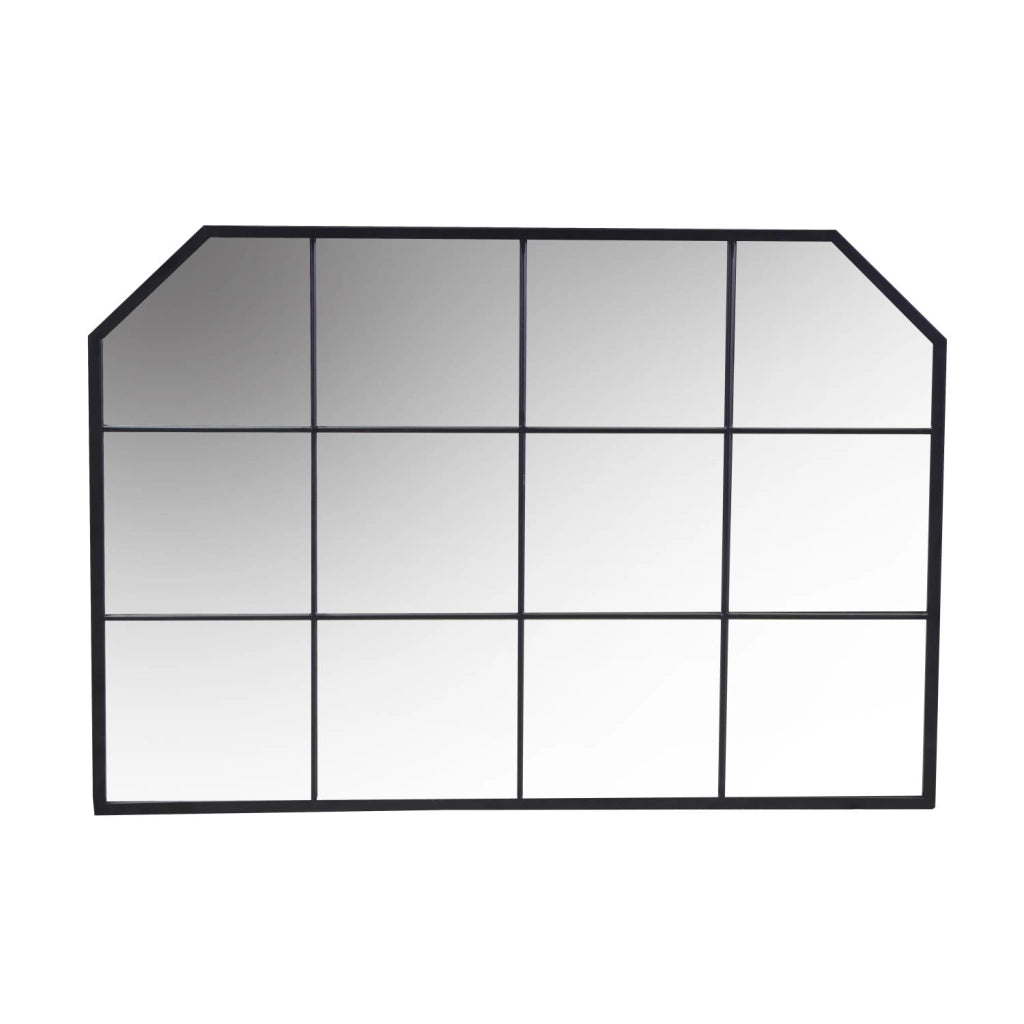 Specchio metallo nero cm100x2h70
