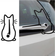 Decorazione universale per auto con gatto cartoon - Achterraam decorazione universale autosticker acqua resistente (nero) .