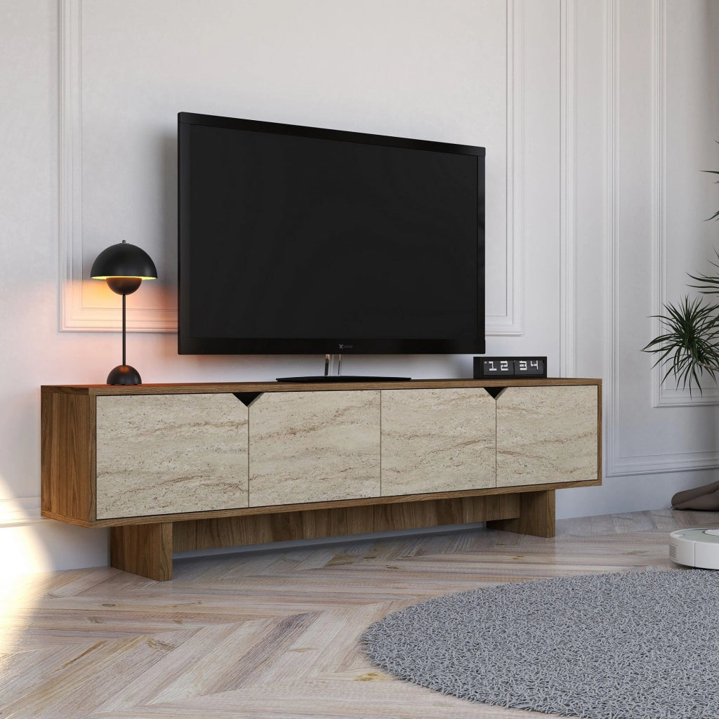 Porta TV in legno "istemi" 180 x 30 x 50 cm - Noce