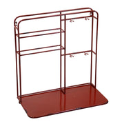 Portabottiglie metallo da muro 2 posti rosso rettangolare cm 59x33h62,5
