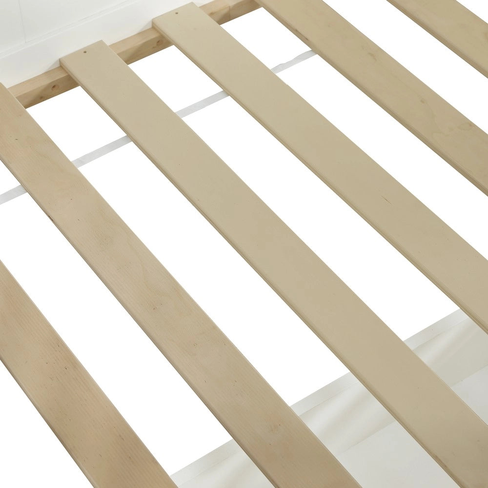 Letto Singolo Bambini a Casetta con Cassetti ¨C Xylo ¨C Pino MDF Multistrato Bianco 90x200