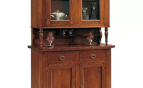 Cristalliera 2 ante napoletana legno massello finitura elite 104 x 43 h.205 - Mobili 2G