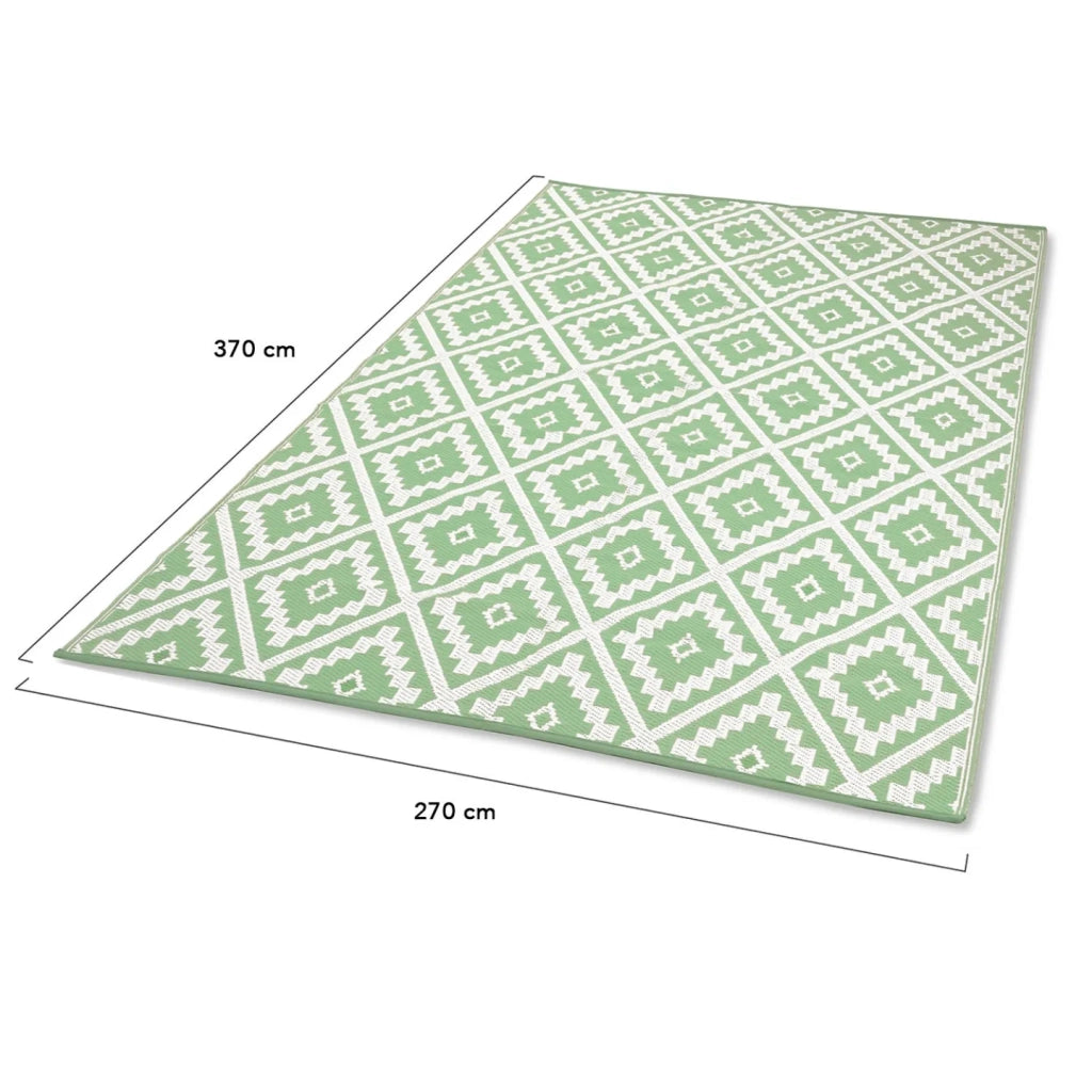 IDMarket - Tappeto per esterni BAHAMAS verde salvia 270 x 370 CM