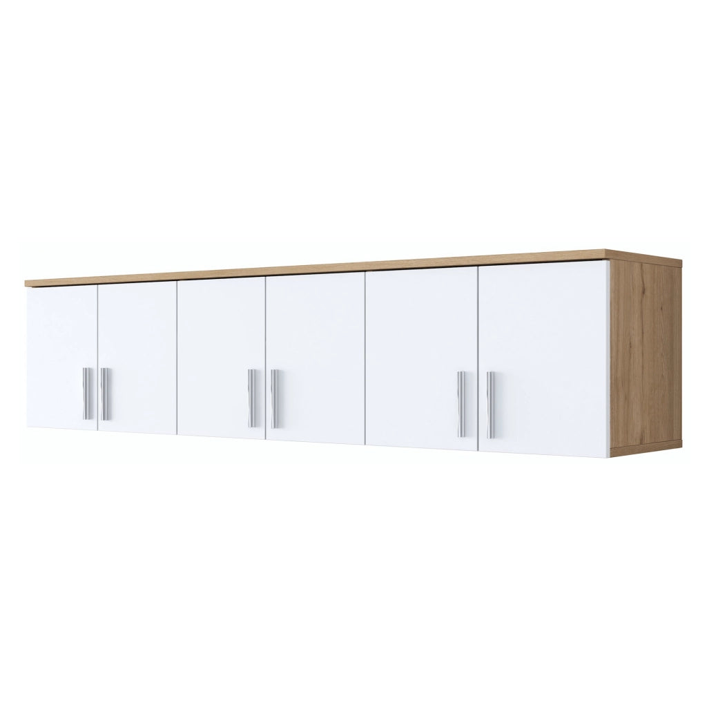 Arazzo, Mobile Pensile 6 Ante, 180x41h cm Marrone Rovere
