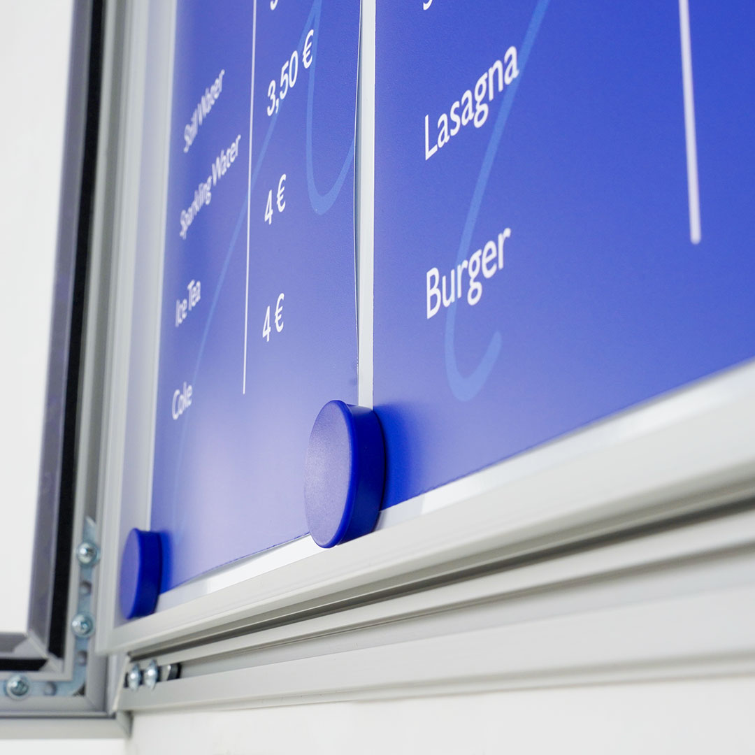 Bacheca con Apertura a Battente 51,5x48,7x2,3 cm in Alluminio Silver