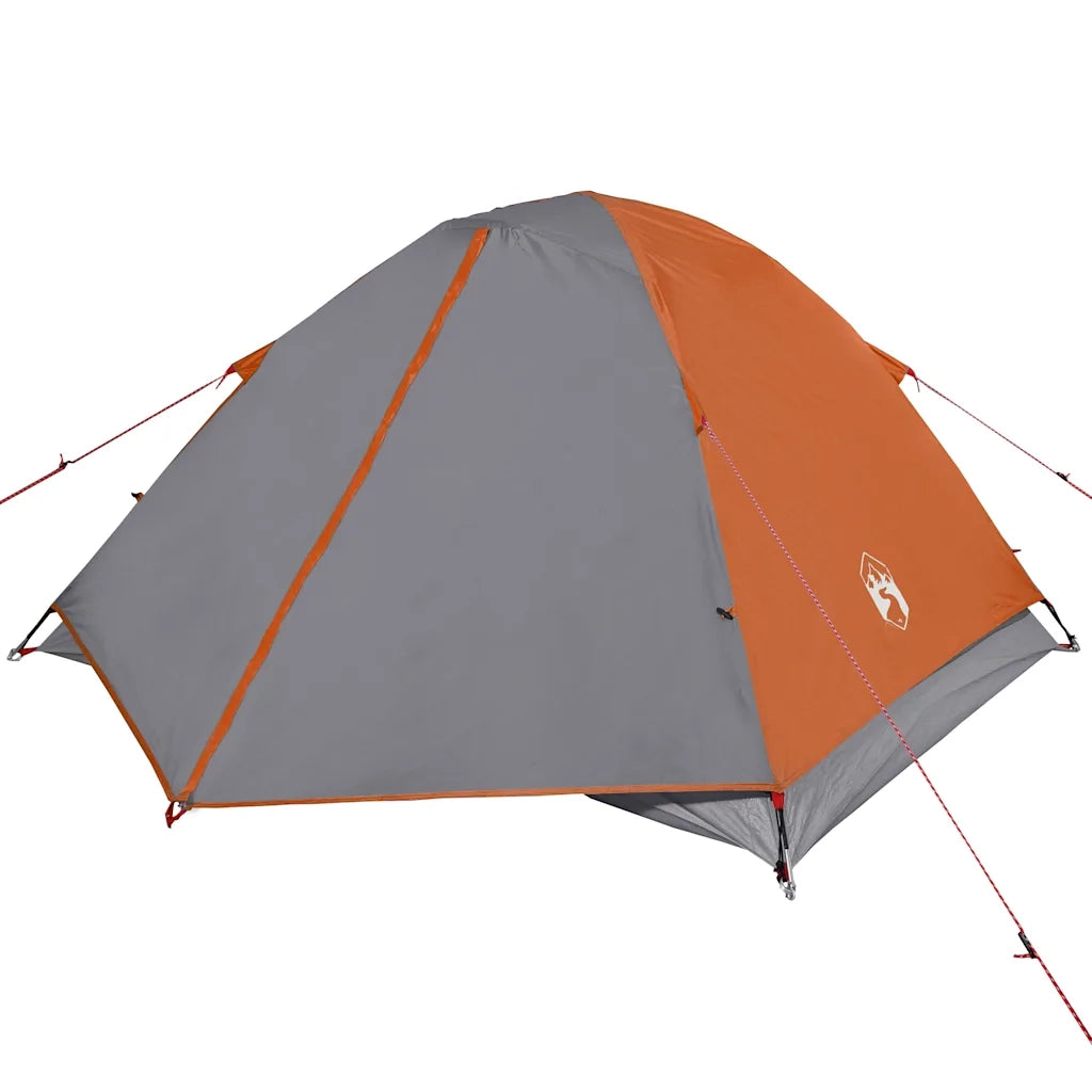 Tenda da Campeggio a Cupola 3 Persone-Tenda per Escursionismo Arancione Impermeabile 628165