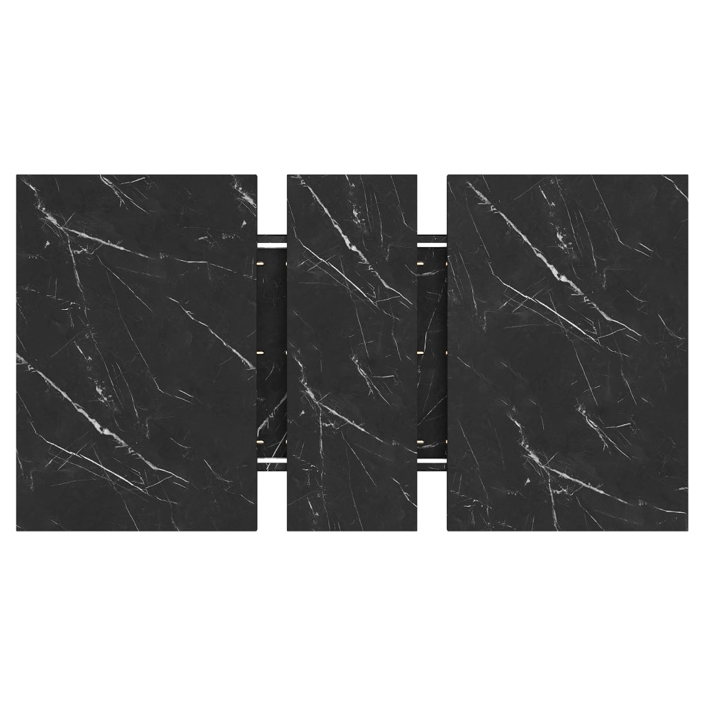 Tavolo da pranzo allungabile con 1 allunga; in MDF e metallo; per cucina e soggiorno; 110 × 80 × 75 cm