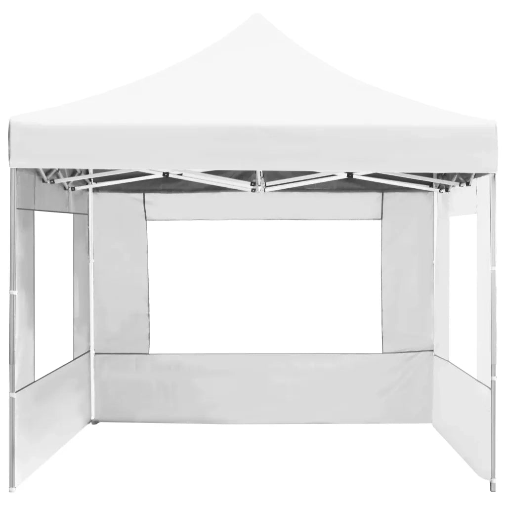 Gazebo Professionale Pieghevole Alluminio Pareti 4,5x3m Bianco 45500