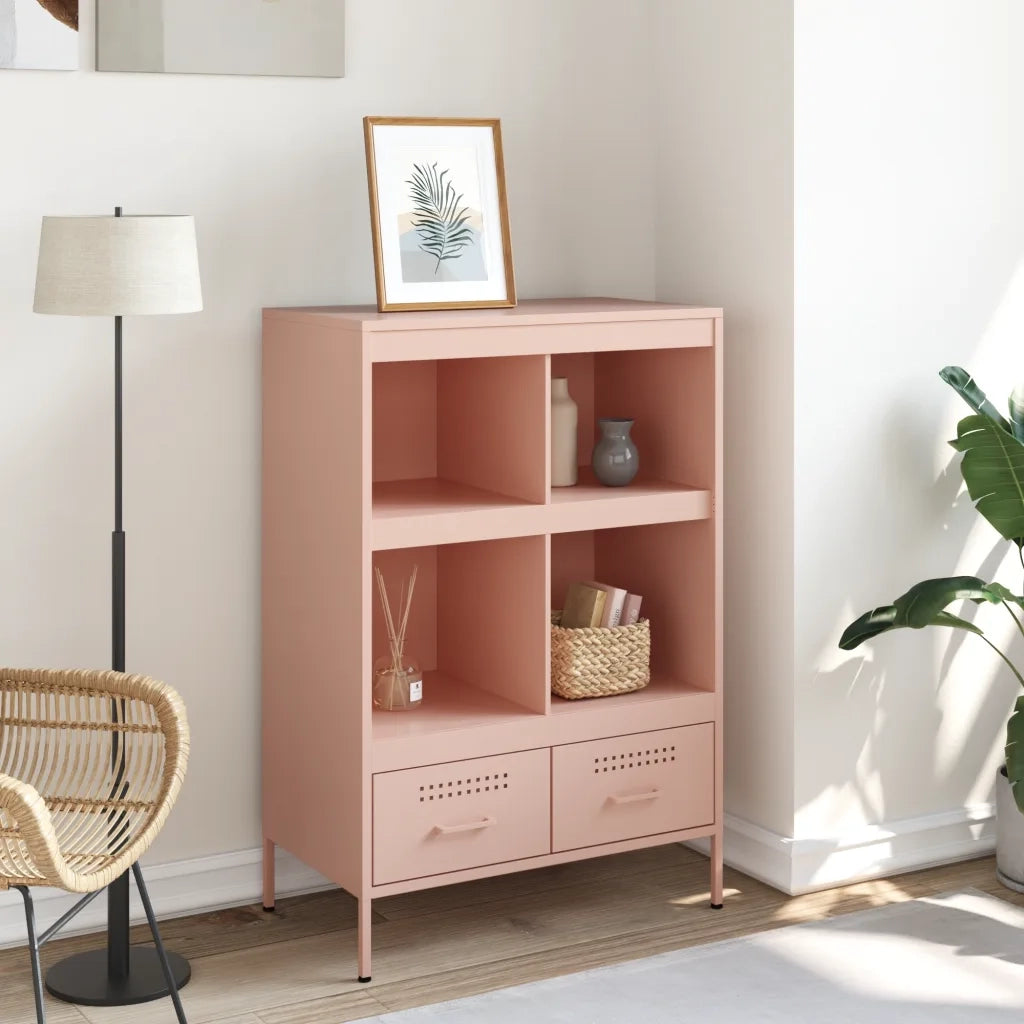 Credenza-Buffet-Armadio da cucina Rosa 68x39x101,5 cm in Acciaio 414526