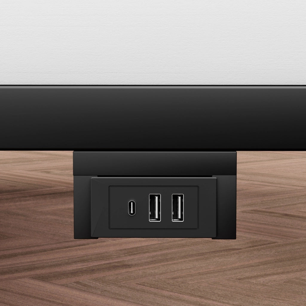 Letto Metallo Sospeso con LED ¨C MINIMAL ¨C 160x200 Nero