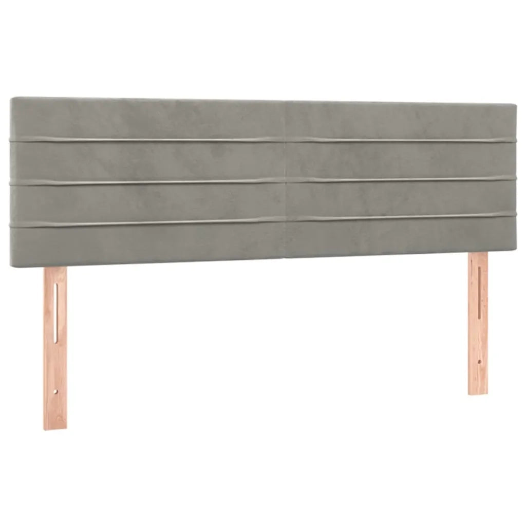 Testiera | Testata Grigio Chiaro 144x5x78/88 cm in Velluto