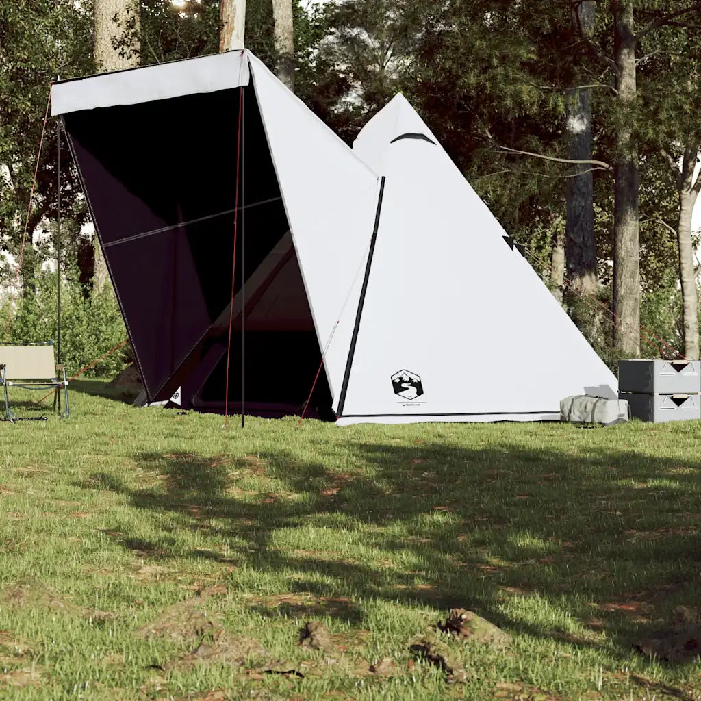 Tenda Familiare Tipi 6 Persone Bianca Tessuto Impermeabile