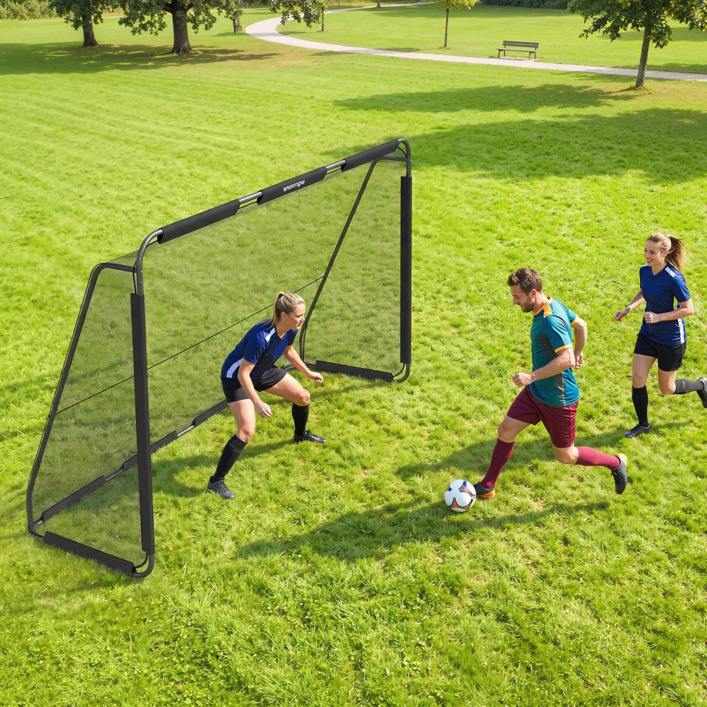 Porta da Calcio 3 x 2 m con Rete Robusta e Telaio in Metallo Stabile