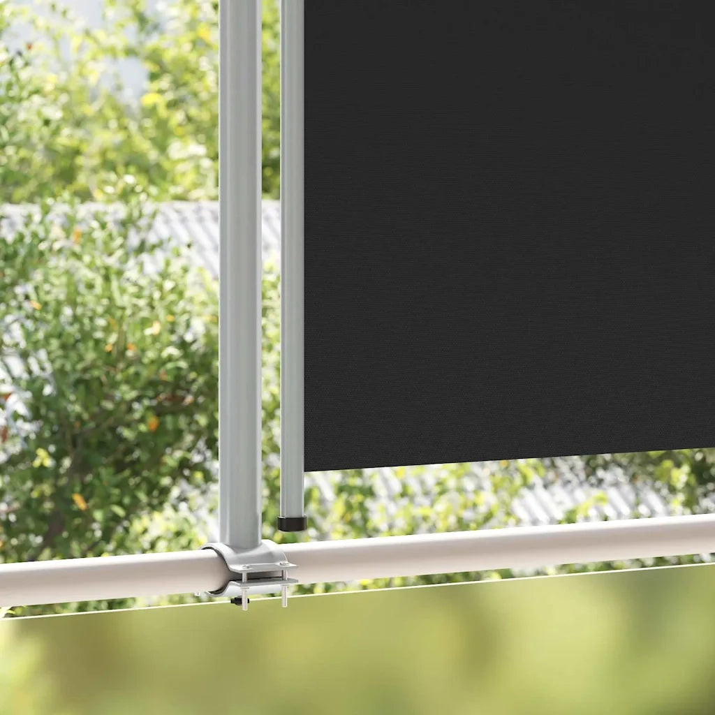Tenda da Sole Laterale Retrattile-Tenda parasole per balcone 140 x 300 cm Nera 327076