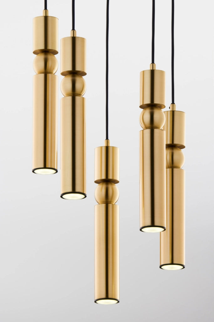 Lampada a sospensione moderna oro Ø37 5xGU10 Jupiter