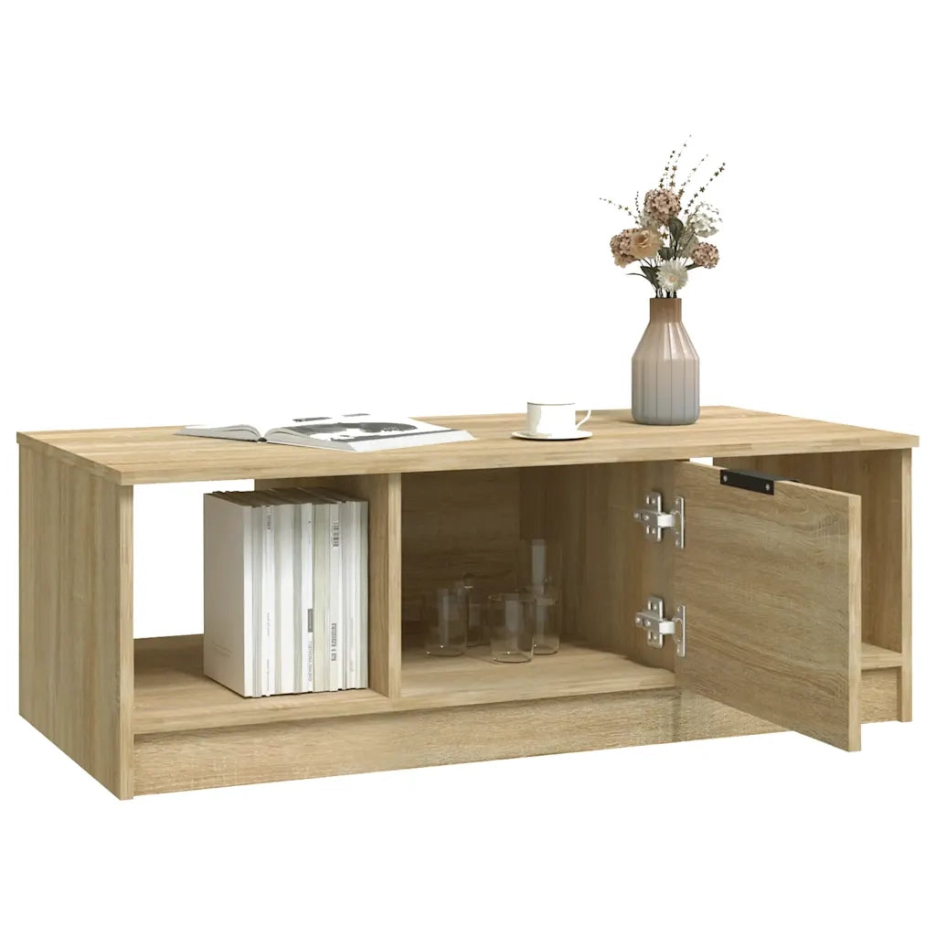 Tavolino da Salotto-Tavolino da soggiorno-Tavolo Rovere Sonoma 102x50x36cm Legno Multistrato 626575