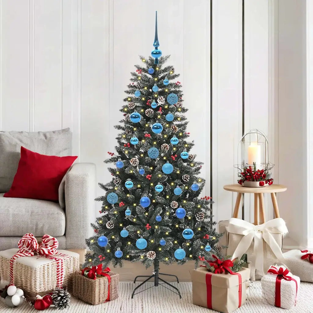 Albero di Natale artificiale con 150 LED Verde 150 cm 3395875