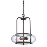 Lampadario Quoizel Trilogy bronzo antico 3xE27 Ø40,6