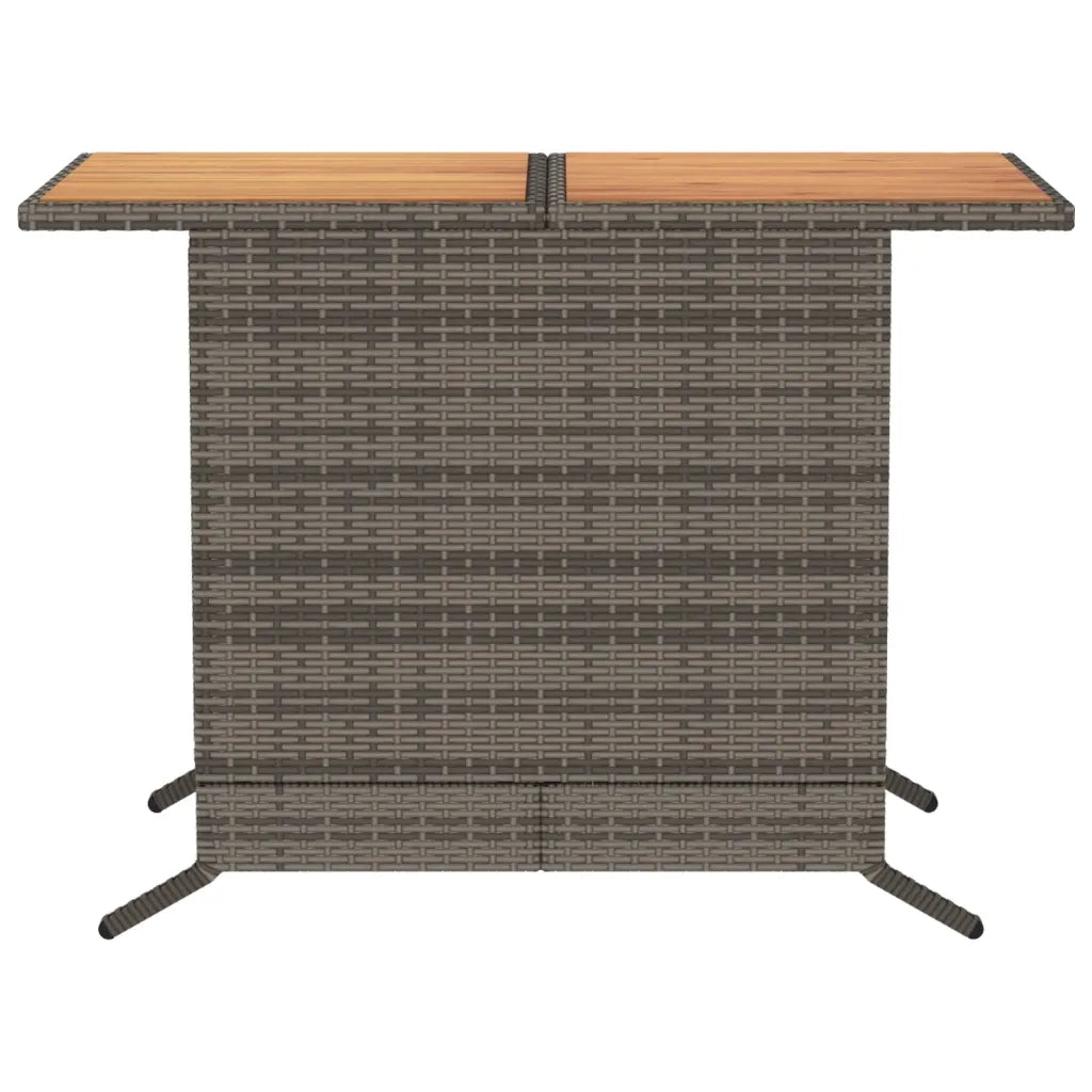 Set da Bistrò 3 pz con Cuscini Grigio in Polyrattan 365125