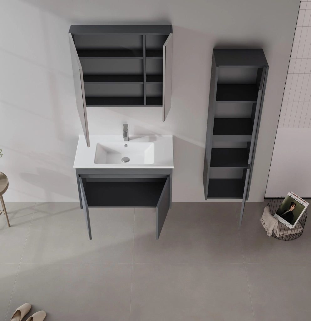 Mobile lavabo "Side 85 v2" - 85 x 45 x 52 cm - Antracite opaco