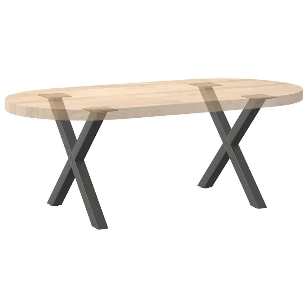 Gambe per Tavolino da Caffè a X 2 pz Antracite 60x(42-43) cm Acciaio 4012902