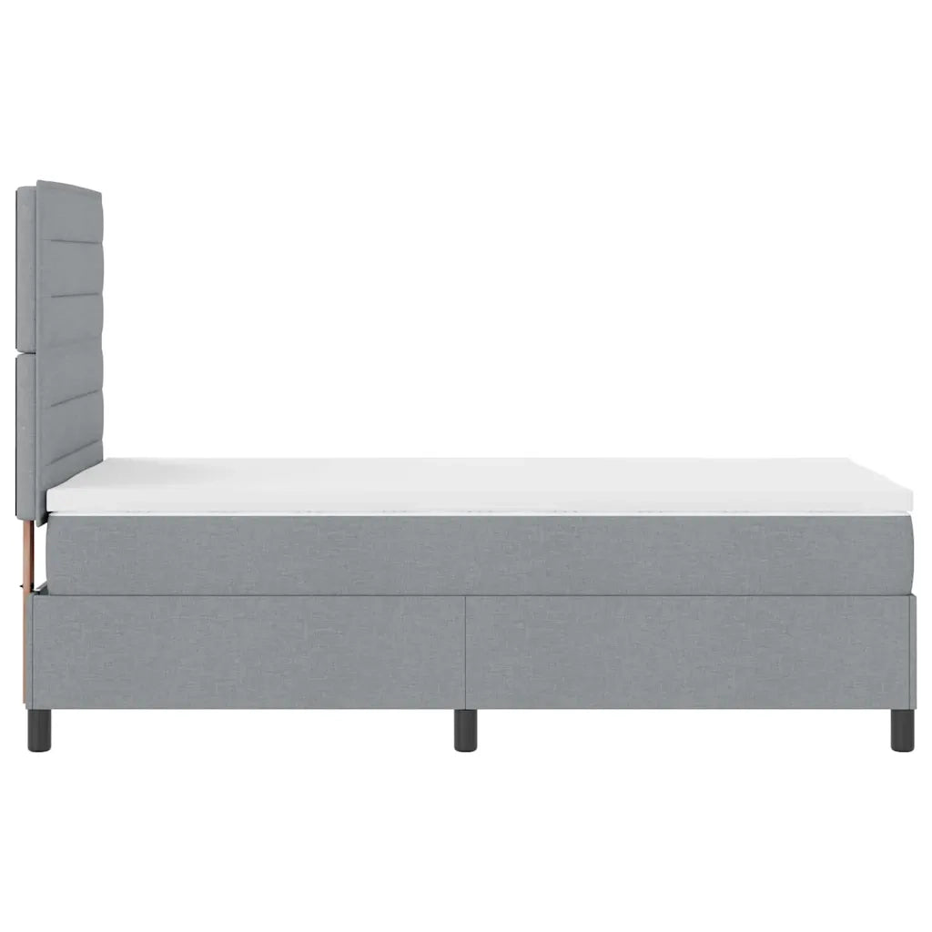 Letto a molle con materasso Grigio chiaro 80 x 200 cm Tessuto 3339266