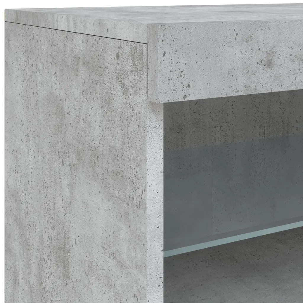 Credenza con Luci LED Grigio Cemento 41x37x67 cm 836682